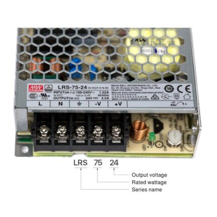 Original Meanwell LRS 75 Switching Power Supply for CNC and Laser Engraving Machines